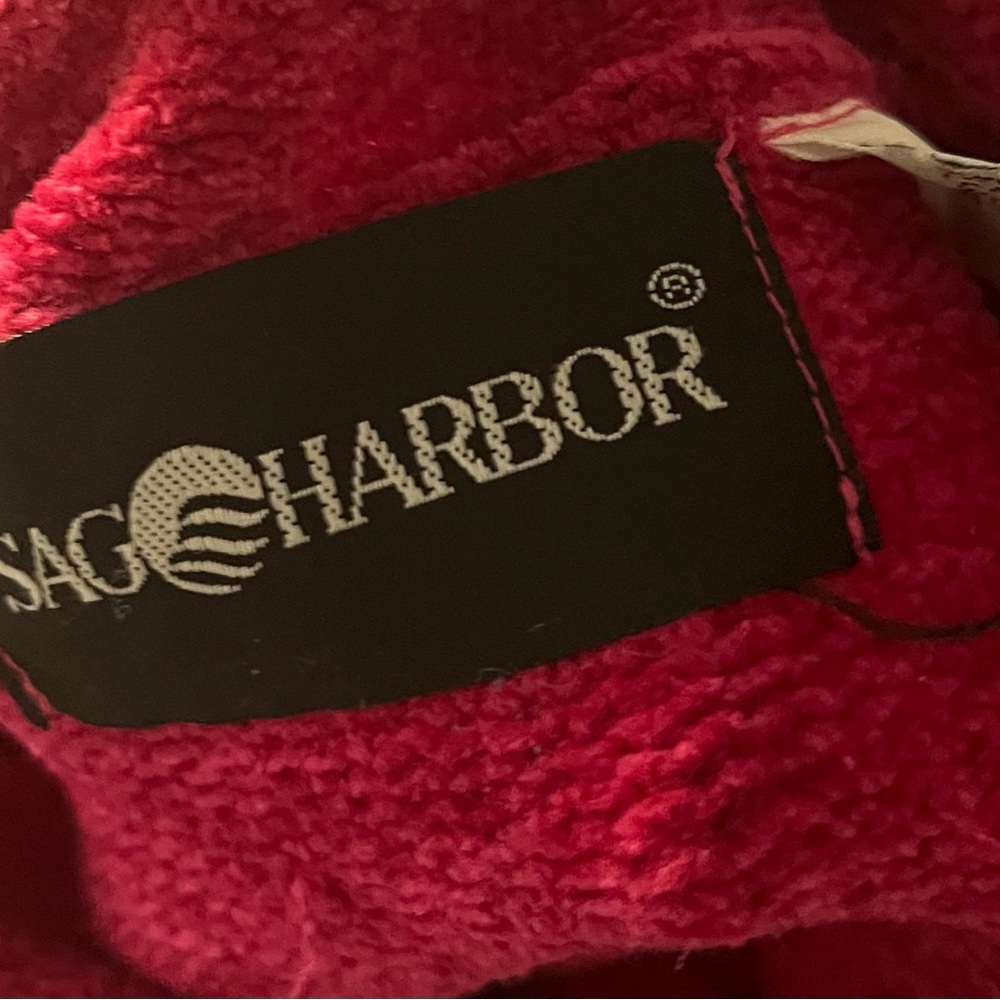 Vintage Sag Harbor Magenta Cable Knit Sweater - Picture 5 of 5